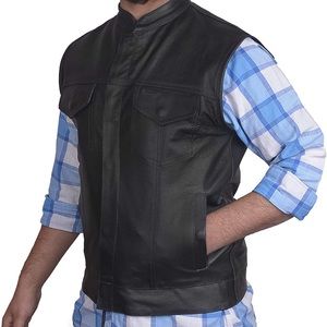 Motorcycle Vest 100%leather